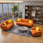 Colorful Low-Leg Tech Fabric Sofa, 2/3-Seater Couch for Small Living Room qm-1