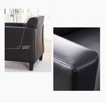 Luxurious PU Leather Sofa - Versatile Colors: Black, Light Brown, Off White, Wine Red, and Orange qm-4