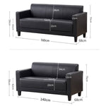 Luxurious PU Leather Sofa - Versatile Colors: Black, Light Brown, Off White, Wine Red, and Orange qm-4