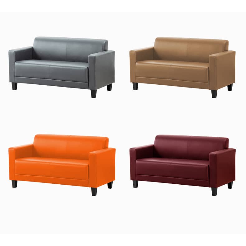 Luxurious PU Leather Sofa - Versatile Colors: Black, Light Brown, Off White, Wine Red, and Orange qm-4