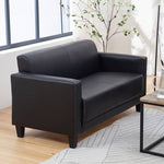 Luxurious PU Leather Sofa - Versatile Colors: Black, Light Brown, Off White, Wine Red, and Orange qm-4