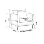 Stylish Mint Green & Dark Blue Sofa with Techno Fabric for Modern Living Rooms qm-5