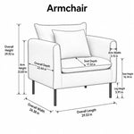 Nordic Tech Fabric Sofa, Colorful 2/3-Seater Couch for Small Living Room qm-5