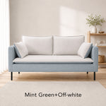 Nordic Tech Fabric Sofa, Colorful 2/3-Seater Couch for Small Living Room qm-5