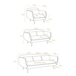 Stylish Multi-Color Sofa: Orange, Dark Green, Blue, Khaki & Brown Techno Fabric Cotton Blend qm-9