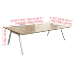 Stylish Brown & White Particle Board Table - Modern Design for Home & Office qs-151