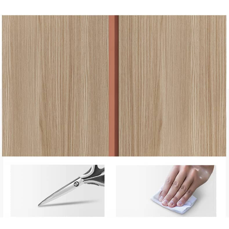 Stylish White Particle Board Cabinet with Natural Wood Accents - Perfect for Modern Living Spaces qs-156