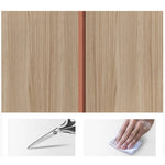 Stylish White Particle Board Cabinet with Natural Wood Accents - Perfect for Modern Living Spaces qs-156