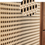 Elegant Ash Wood Cabinet with Natural Rattan Accents and Multi-Layer Construction tzm-515