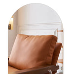 Stylish Orange and Green Faux Leather Chair with Ash Wood and Silicon Fill tzm-517