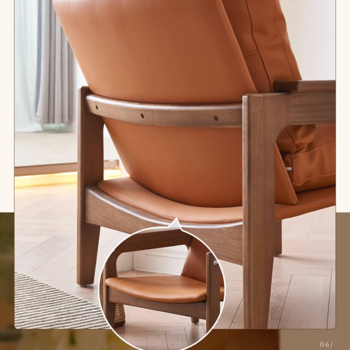 Stylish Brown Rattan & Ash Wood Tea Table for Modern Living Spaces tzm-518