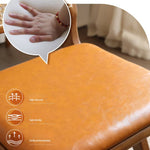 Stylish Natural Wood Ash Rattan Chair with Synthetic Leather Seat tzm-524