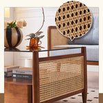 Stylish Brown Rattan Tea Table with Elegant Ash Wood Finish tzm-532