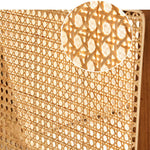 Modern Multi-Tone Rattan & Ash Wood Chair with Cotton-Ramie Upholstery tzm-541