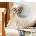 Modern Multi-Tone Rattan & Ash Wood Chair with Cotton-Ramie Upholstery tzm-541