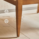 Modern Multi-Tone Rattan & Ash Wood Chair with Cotton-Ramie Upholstery tzm-541