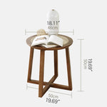Elegant Brown Rattan Ash Wood Tea Table - Perfect for Stylish Living Spaces tzm-542
