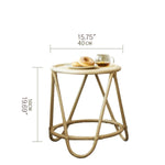 Natural Wood Finish Rattan Tea Table - Elegant & Timeless Design tzm-549