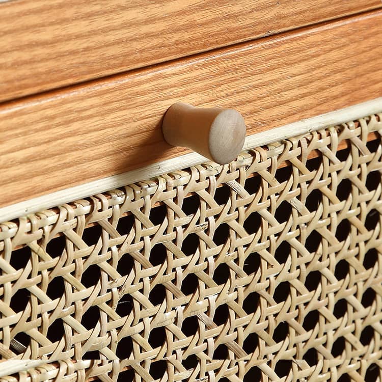 Sleek Rattan Chair in Natural Ash Wood Finish - Perfect for Stylish Interiors tzm-552