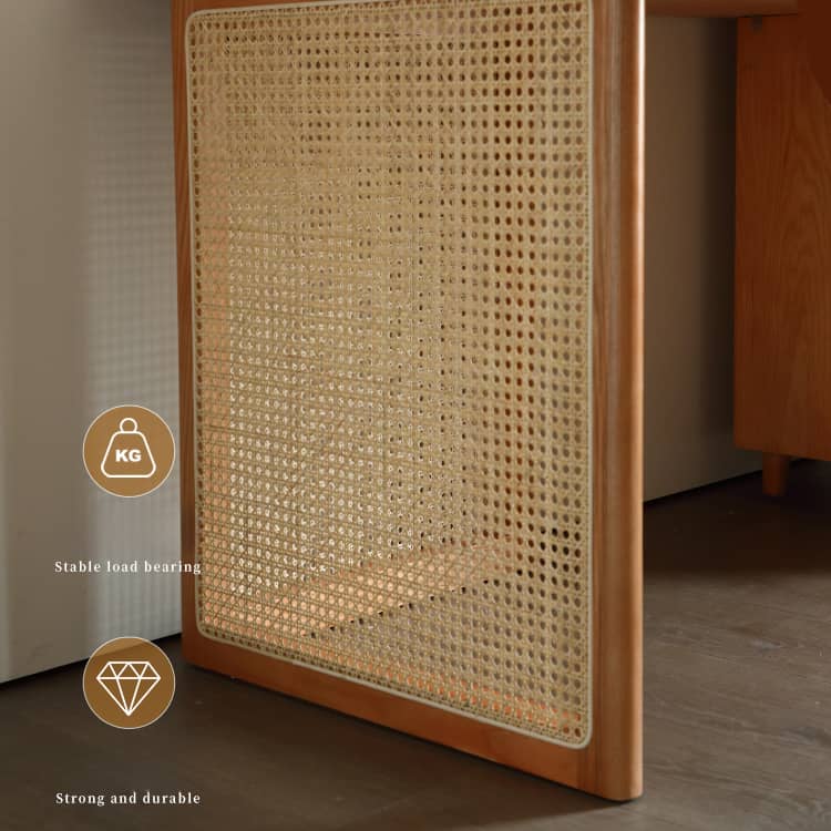 Sleek Rattan Chair in Natural Ash Wood Finish - Perfect for Stylish Interiors tzm-552