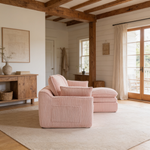 L Shaped Compressed Modular Sectional Sofa Modern Corduroy Upholstered Boneless Couches with Movable Footstool,With Three Pillows and Two Lumbar Pillows,Detachable Cloud Seat Cushions-W395S00138 - 细节图