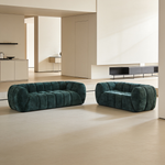 Chenille Pure Foam Sofa, Modern Quilted Cloud Sofa, Deep-Seat Chenille Pure Foam Sofa, Comfortable Modern Sofa, Suitable for Living Rooms, Bedrooms, and Apartments-W834S00639 - 场景图