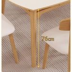 Elegant White Rubber Wood Dining Table with Durable Sintered Stone Top ybn-391