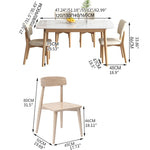 Modern White Wooden Dining Chair - Elegant Natural Rubber Wood Design ybn-973