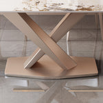 Luxurious Synthetic Leather Chair - Off White & Brown Design ybn-974