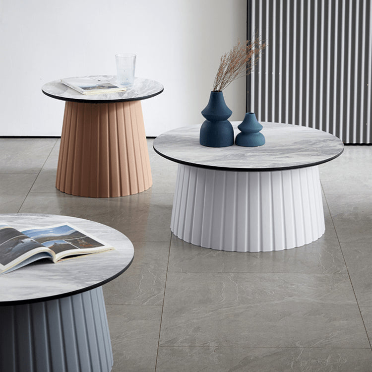 Chic Multi-Color Tea Table – White, Off-Yellow, Pink, Gray, and Green Options ym-627