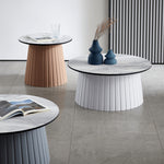 Chic Multi-Color Tea Table – White, Off-Yellow, Pink, Gray, and Green Options ym-627