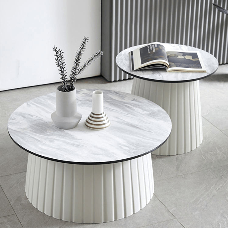 Chic Multi-Color Tea Table – White, Off-Yellow, Pink, Gray, and Green Options ym-627