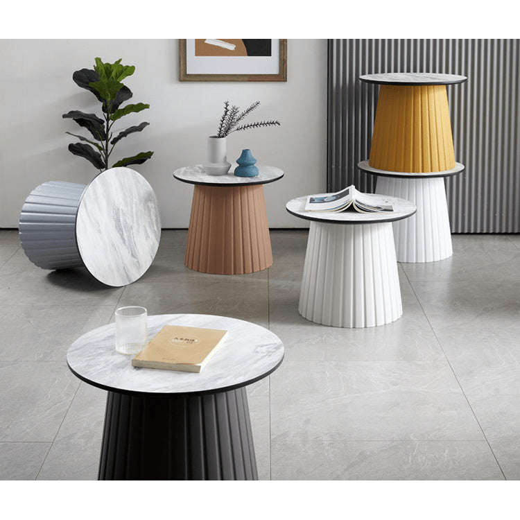 Chic Multi-Color Tea Table – White, Off-Yellow, Pink, Gray, and Green Options ym-627