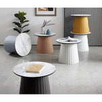 Chic Multi-Color Tea Table – White, Off-Yellow, Pink, Gray, and Green Options ym-627