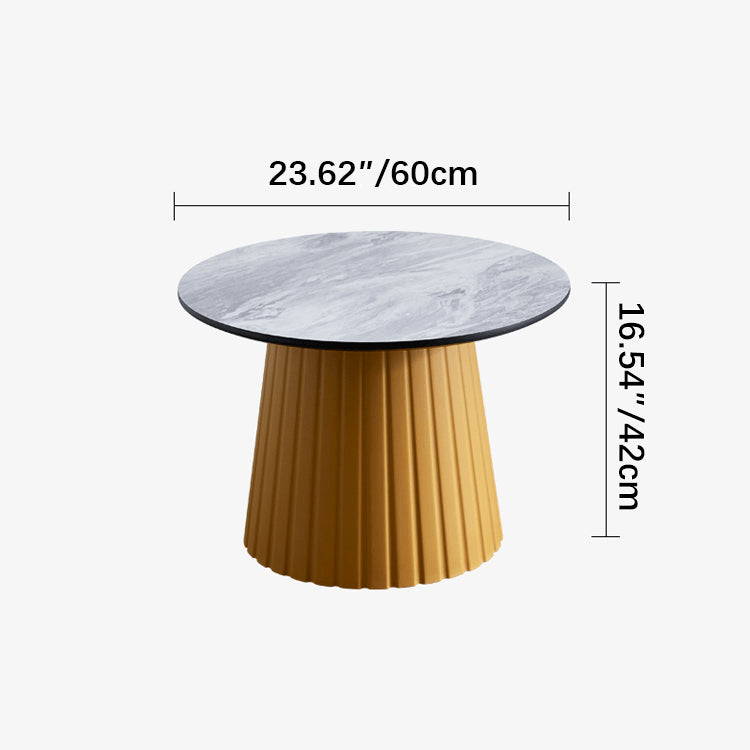 Chic Multi-Color Tea Table – White, Off-Yellow, Pink, Gray, and Green Options ym-627