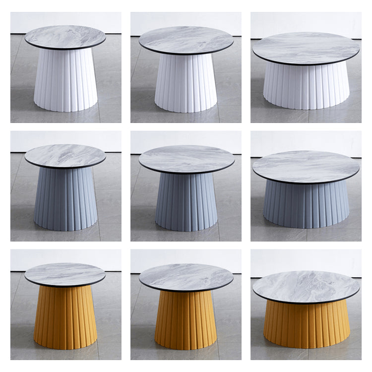 Chic Multi-Color Tea Table – White, Off-Yellow, Pink, Gray, and Green Options ym-627