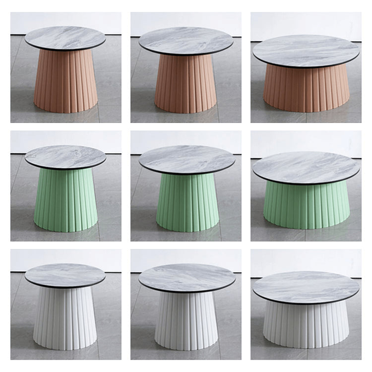 Chic Multi-Color Tea Table – White, Off-Yellow, Pink, Gray, and Green Options ym-627