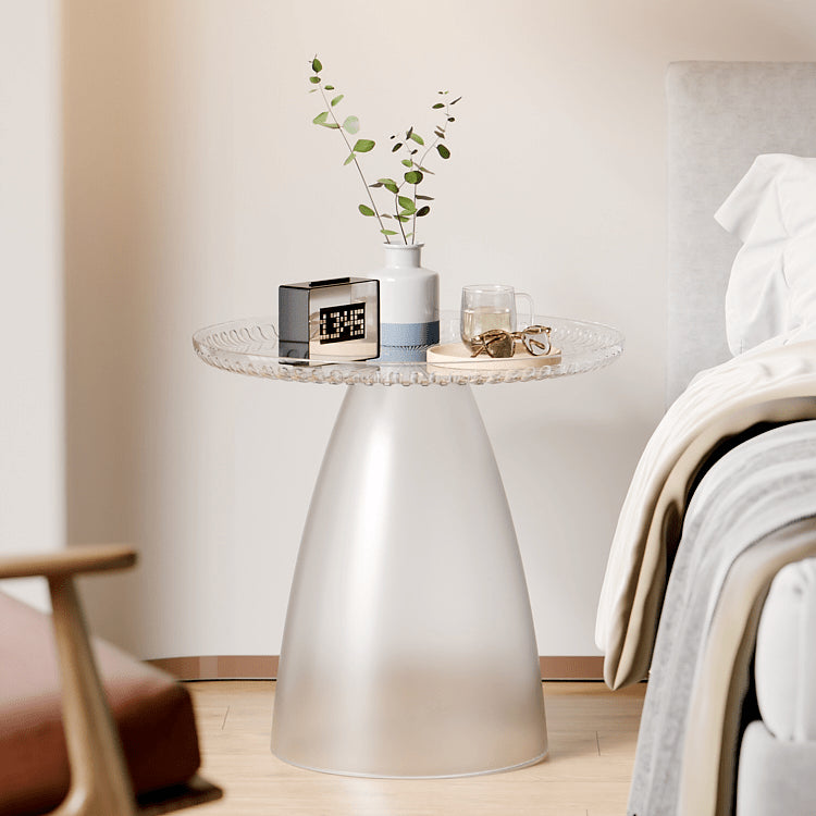 Elegant Transparent Tea Table - Modern Design in Gray, Brown, Pink, Off White - Durable PET Material ym-628