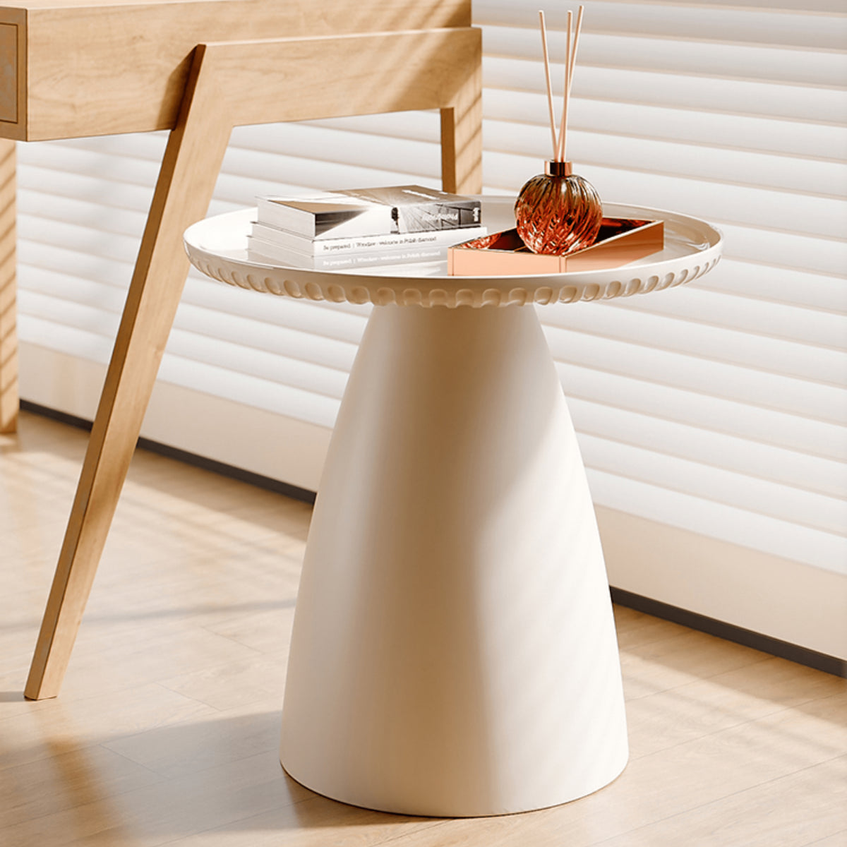 Elegant Transparent Tea Table - Modern Design in Gray, Brown, Pink, Off White - Durable PET Material ym-628