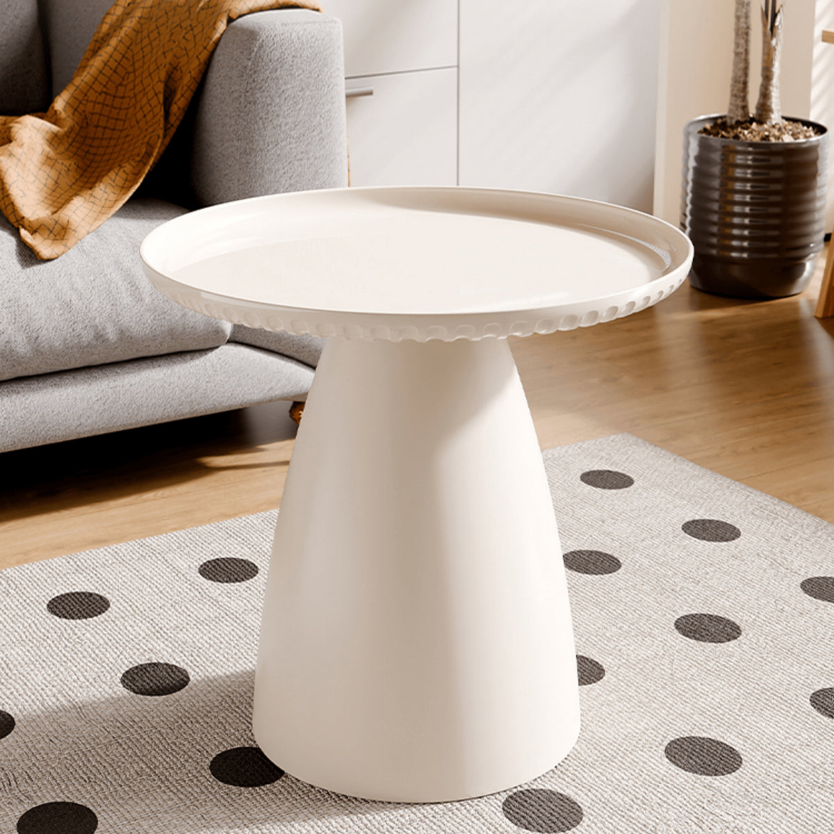 Elegant Transparent Tea Table - Modern Design in Gray, Brown, Pink, Off White - Durable PET Material ym-628