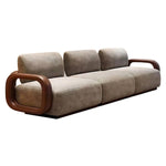 Understated Luxury Black Walnut Solid Wood Sofa Set, Modern Living Room Furniture with Mortise and Tenon Construction ymj-0226-62