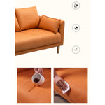 Stylish Multi-Color Techno Fabric Sofa with Wooden Accents – Brighten Your Living Space yr-121
