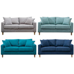 Stylish Multi-Color Scratch-Resistant Fabric Sofa with Rubber Wood Legs yr-123