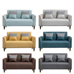 Stylish Multi-Color Techno Fabric Sofa: Modern Mint Green, Orange, Blue, Yellow, and Gray Options yr-124