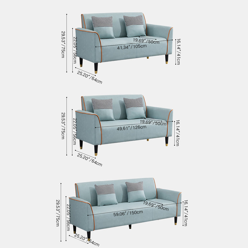 Stylish Multi-Color Techno Fabric Sofa: Modern Mint Green, Orange, Blue, Yellow, and Gray Options yr-124