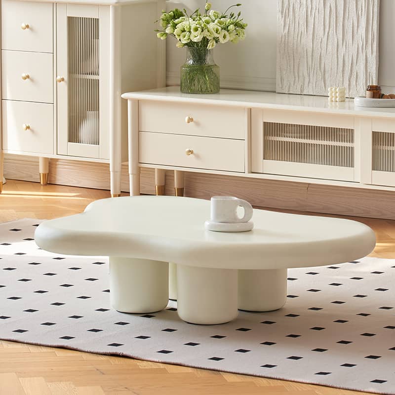 Modern Off White Black GFRP Tea Table - Stylish & Durable Design yw-178