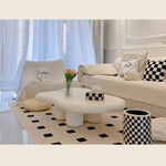 Modern Off White Black GFRP Tea Table - Stylish & Durable Design yw-178