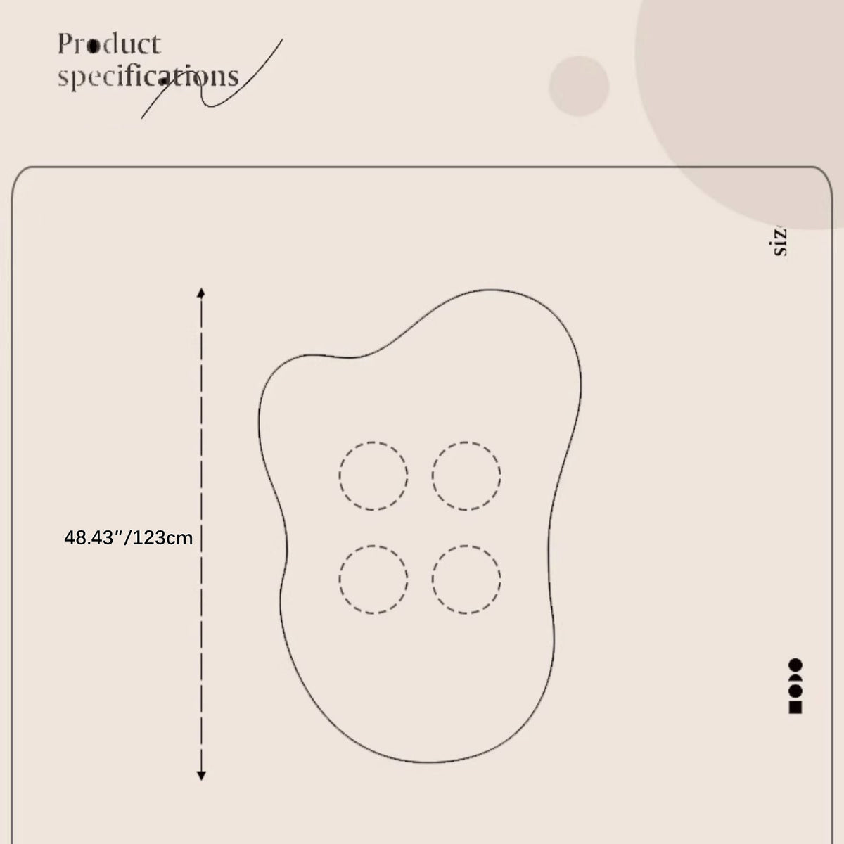 Modern Off White Black GFRP Tea Table - Stylish & Durable Design yw-178