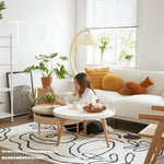 Elegant Black & Natural Wood Color Particle Board Tea Table - Stylish & Functional yw-179