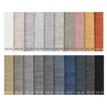 Stylish Modern Sofa in Light Gray and Brown Techno Fabric - Sleek Black Accents yw-181